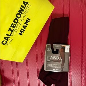 NEW w/ Gift Bag & Receipt Calzedonia Women's Invisible Socks - Burgundy